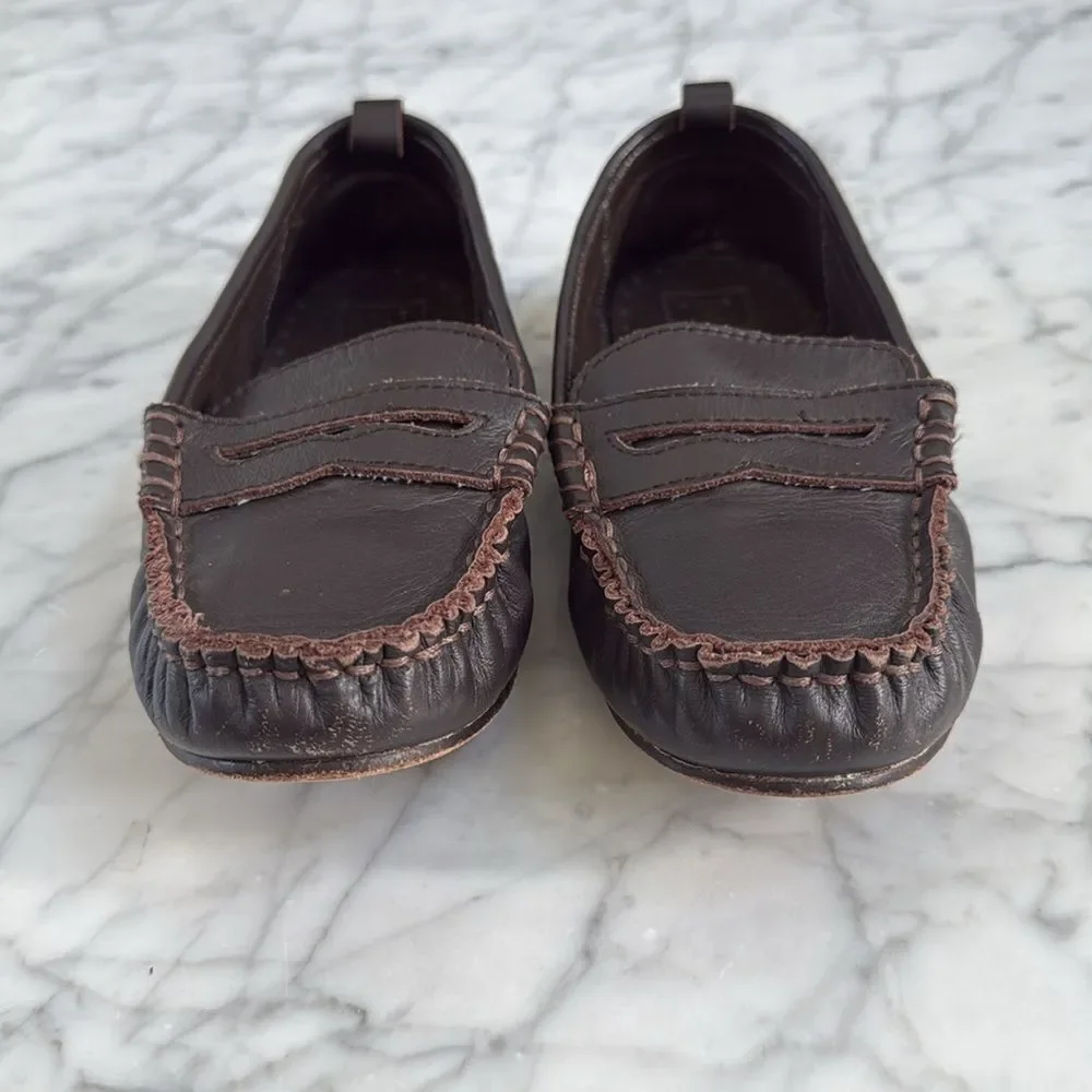 Janie & Jack Leather Penny Loafers Sz 13